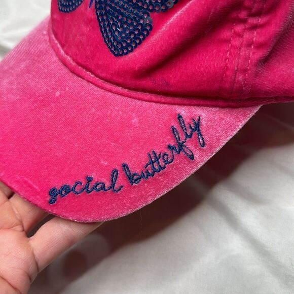 Hatley Shimmer Butterfly Baseball Cap. - Picture 3 of 7